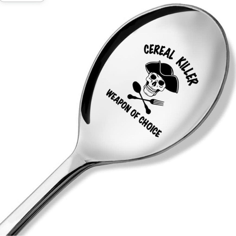 Cereal Killer Weapon of Choice Funny Engraved Spoon New!